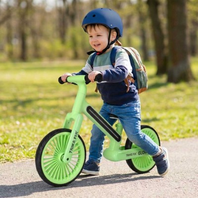 Trike Fix Glow LED neoninės žalios spalvos krosinis dviratis – šaldyti braškių daigai