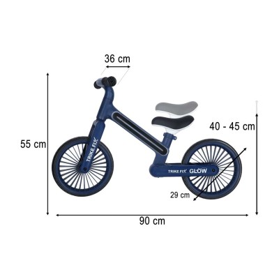 Trike Fix Glow LED krosinis dviratis tamsiai mėlyna – šaldyti braškių daigai