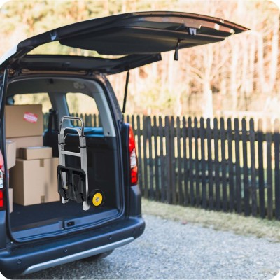 Sulankstomas rankinis transportavimo vežimėlis Humberg HM-508 (platforminis, kroviniams) – šaldyti braškių daigai