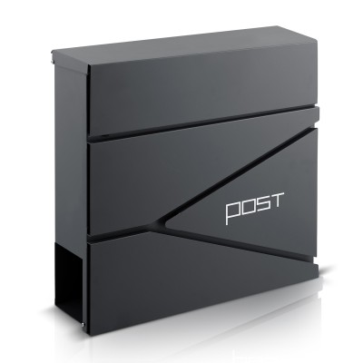 Eraldiseisev postkast 37 × 37 × 10,5 cm antratsiit HM862