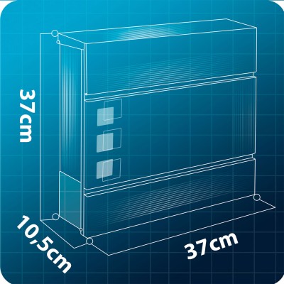 Pastatoma pašto dėžutė 37 × 37 × 10,5 cm antracito spalvos HM863 – šaldyti braškių daigai