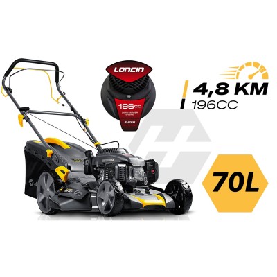 Bensiinimootoriga muruniiduk käigukastiga Humberg HM-601, 51 cm, Loncin 196cc (õliga komplektis)