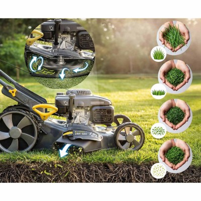 Benzininė vejapjovė su pavara Humberg HM-601, 51 cm, Loncin 196cc (su alyva rinkinyje) – šaldyti braškių daigai