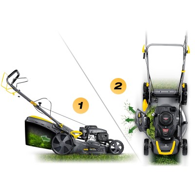 Benzininė vejapjovė su pavara Humberg HM-601, 51 cm, Loncin 196cc (su alyva rinkinyje) – šaldyti braškių daigai