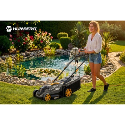 Elektrinė vejapjovė Humberg HM-612, 1400W, 34 cm (aukščio reguliavimas) – šaldyti braškių daigai