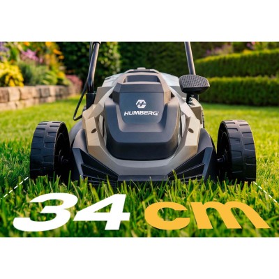 Elektrinė vejapjovė Humberg HM-612, 1400W, 34 cm (aukščio reguliavimas) – šaldyti braškių daigai