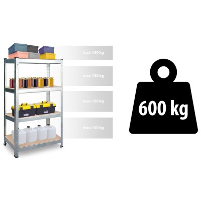 Regał magazynowy metalowy 174 × 80 × 40 cm Cienki 470100