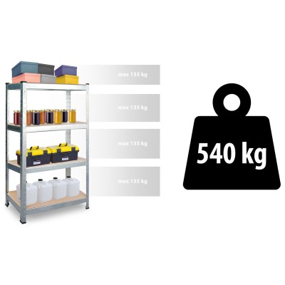 Metalinis sandėliavimo stelažas 150 × 75 × 30 cm Plonos 470000 – šaldyti braškių daigai