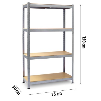 Metāla uzglabāšanas plaukts 150 × 75 × 30 cm Plāns 470000 – sertificēti saldēti zemeņu stādi