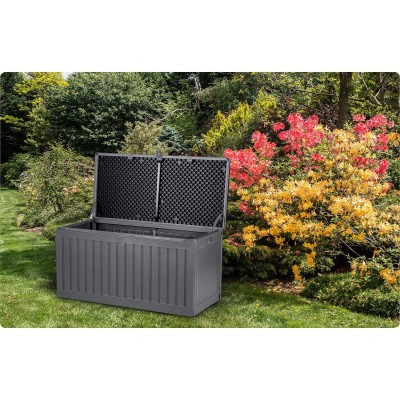 Sodo daiktadėžė 109 × 51 × 55 cm 270 L pilka – šaldyti braškių daigai