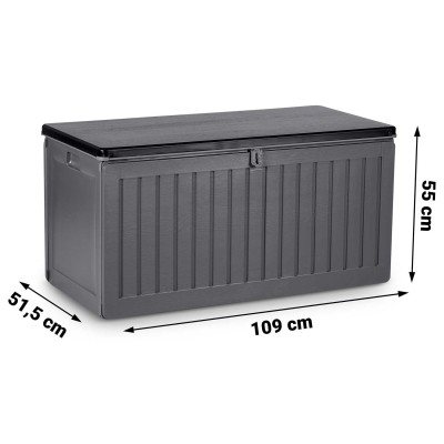 Sodo daiktadėžė 109 × 51 × 55 cm 270 L pilka – šaldyti braškių daigai