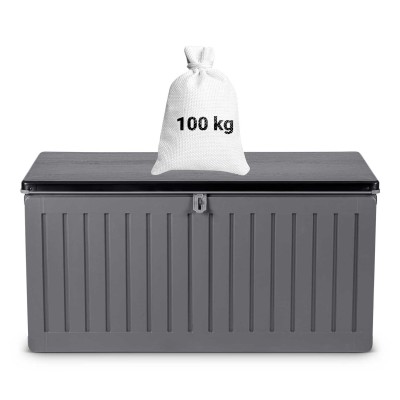 Skrzynia ogrodowa 109 × 51 × 55 cm 270 l szara