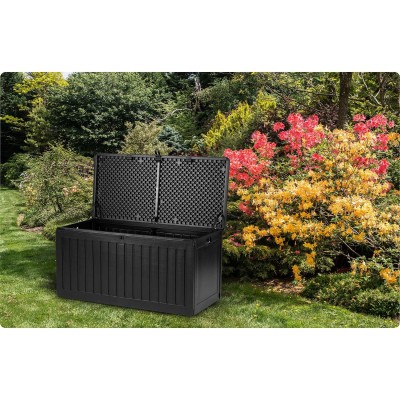 Dārza uzglabāšanas kaste 109 × 51 × 55 cm 270 L melna – sertificēti saldēti zemeņu stādi