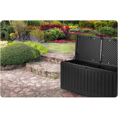 Dārza uzglabāšanas kaste 109 × 51 × 55 cm 270 L melna – sertificēti saldēti zemeņu stādi