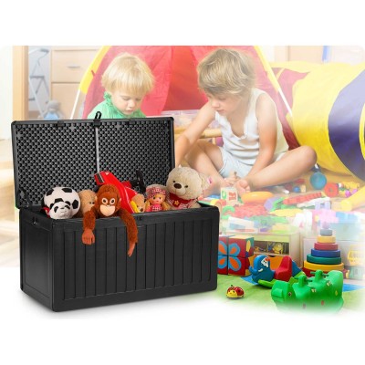 Sodo daiktadėžė 109 × 51 × 55 cm 270 L juoda – šaldyti braškių daigai