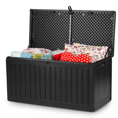 Dārza uzglabāšanas kaste 109 × 51 × 55 cm 270 L melna – sertificēti saldēti zemeņu stādi
