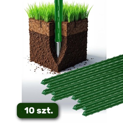Augu atbalsta mietiņi 150 cm Tievi PL940 zaļi 10 gab. – sertificēti saldēti zemeņu stādi