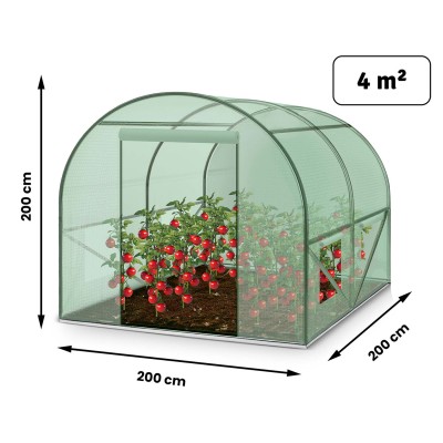 Tunel ogrodowy szklarnia 2 × 2 m 4 m² Cienki