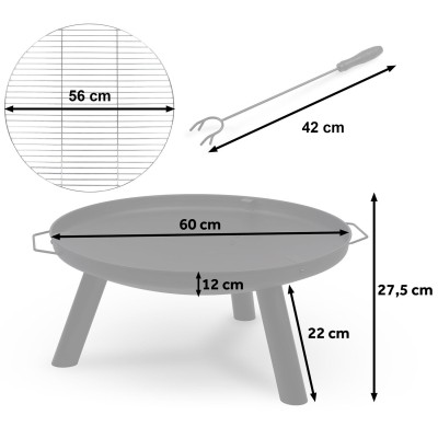 Sodo ugniakuras su grotelėmis 60 cm Berdsen BD-881 – šaldyti braškių daigai