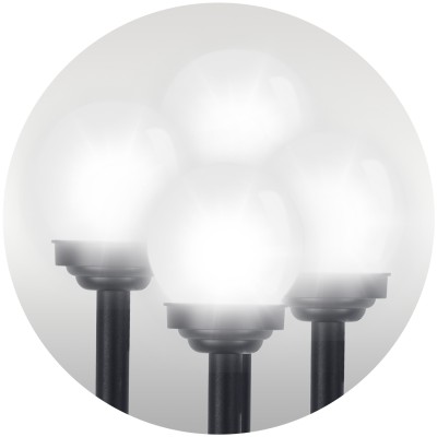 Saulės energijos šviestuvas baltas rutulys 4 vnt. iLumen LS102 – šaldyti braškių daigai