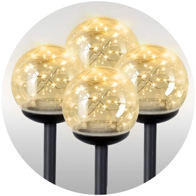 Lampa solarna kula przezroczysta 4 szt. iLumen LS103