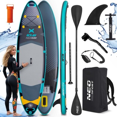 Täispuhutav SUP aerulaud Aquasurf 320 × 84 × 15 cm Neo-Sport 170207