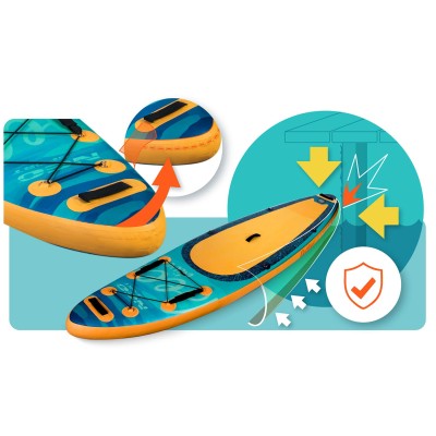 Täispuhutav SUP aerulaud Aquasurf 320 × 84 × 15 cm Neo-Sport 170214