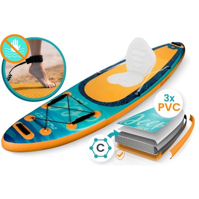 Piepūšamais SUP airēšanas dēlis Aquasurf 320 × 84 × 15 cm Neo-Sport 170214 – sertificēti saldēti zemeņu stādi