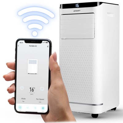 Mobilus oro kondicionierius ir oro sausintuvas su lango sandarikliu 9000 BTU Berdsen BD583 – šaldyti braškių daigai