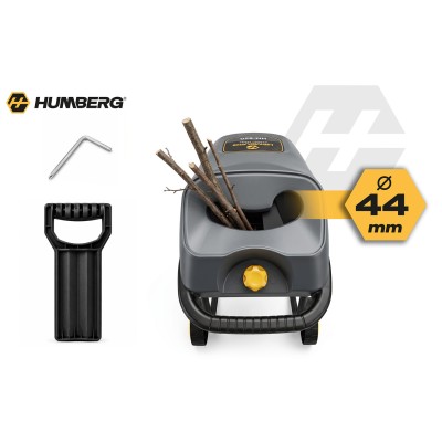 Elektriline oksapurustaja Humberg HM-650, 2500W (2 x 45L kotiga)