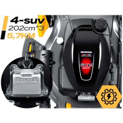 Benzininė vejapjovė su pavara Humberg HM-603, 51 cm, Honda 202cc 5.7AG (su alyva rinkinyje) – šaldyti braškių daigai