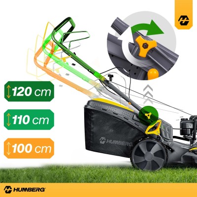 Benzininė vejapjovė su pavara Humberg HM-603, 51 cm, Honda 202cc 5.7AG (su alyva rinkinyje) – šaldyti braškių daigai