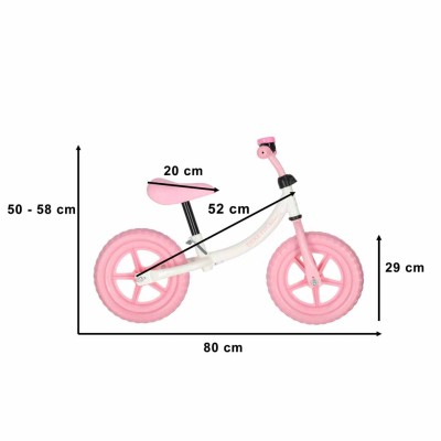 Trike Fix Balance krosinis dviratis su varpeliu rožinės spalvos – šaldyti braškių daigai