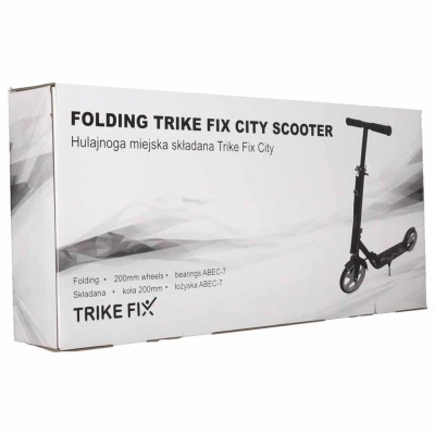 Trike Fix miesto motoroleris sulankstomas 200 mm ratais juodas/pilkas – šaldyti braškių daigai
