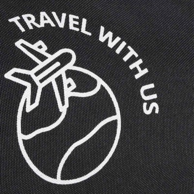 Sportinis kelioninis krepšys rankinis bagažas lėktuvui turistinis juodas