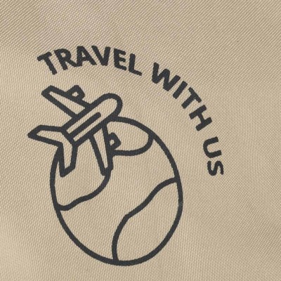 Sportinis kelioninis krepšys rankinis bagažas lėktuvui turistinis smėlio spalvos