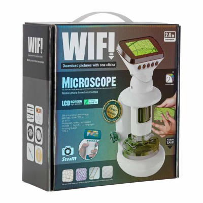 Skaitmeninis elektroninis mikroskopas wifi USB ekranas LCD 200x 1000x priedai – šaldyti braškių daigai