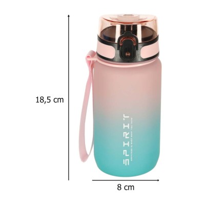 Vandens buteliukas sportinis buteliukas su kandikliu BPA FREE 600ml rožinės-mėlynos spalvos – sertificēti saldēti zemeņu stādi