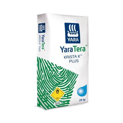 Krista K Plus 25KG / Yara kaaliumnitraat Avalehele Vees lahustuv, tippkvaliteediga lämmastik- ja kaaliumväetis. YaraTera KRISTA 