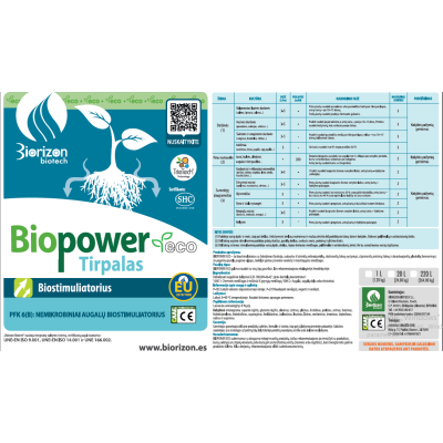 BIOPOWER ECO biostimulant 1 liiter Avalehele, Orgaanilised väetised, Bioprotektorid Biorizon Biopower Eco on esmaklassiline vede