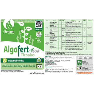 ALGAFERT on turul saadaolevatest mikrovetikatest valmistatud kõige tõhusam looduslik väetis. Avalehele, Orgaanilised väetised, B