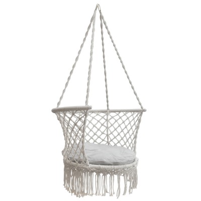 Sodo sūpynės "Stork's nest" su atlošu pilkos spalvos 80 cm 150 kg