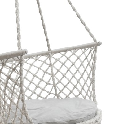 Sodo sūpynės "Stork's nest" su atlošu pilkos spalvos 80 cm 150 kg