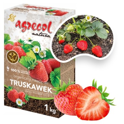 Maasikaväetis, orgaanilised graanulid, 1 kg, Eco Ranch Agrecol Avalehele, Orgaanilised väetised  väetis maasikatele ja metsmaasi