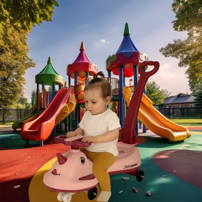 LED Swing FIX S1 gravitacinis paspirtukas su rankena rožinis max 65kg